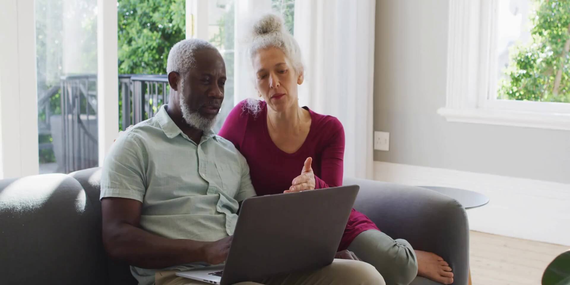 senior couple discussing options senior couple discussing independent living options