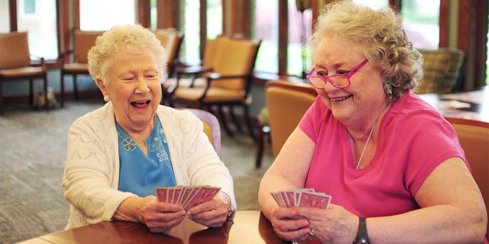 Ladies play cards