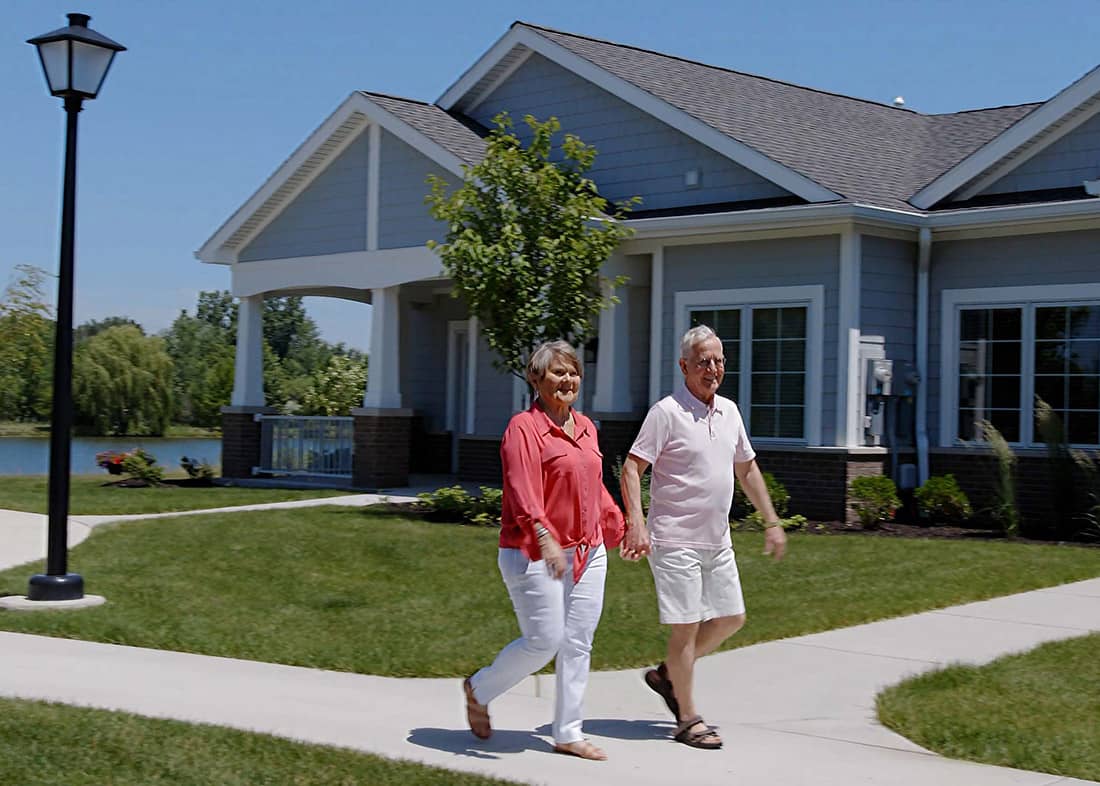 Residents Walking Through The Cove Elderly couple walking through the Cove neighborhood
