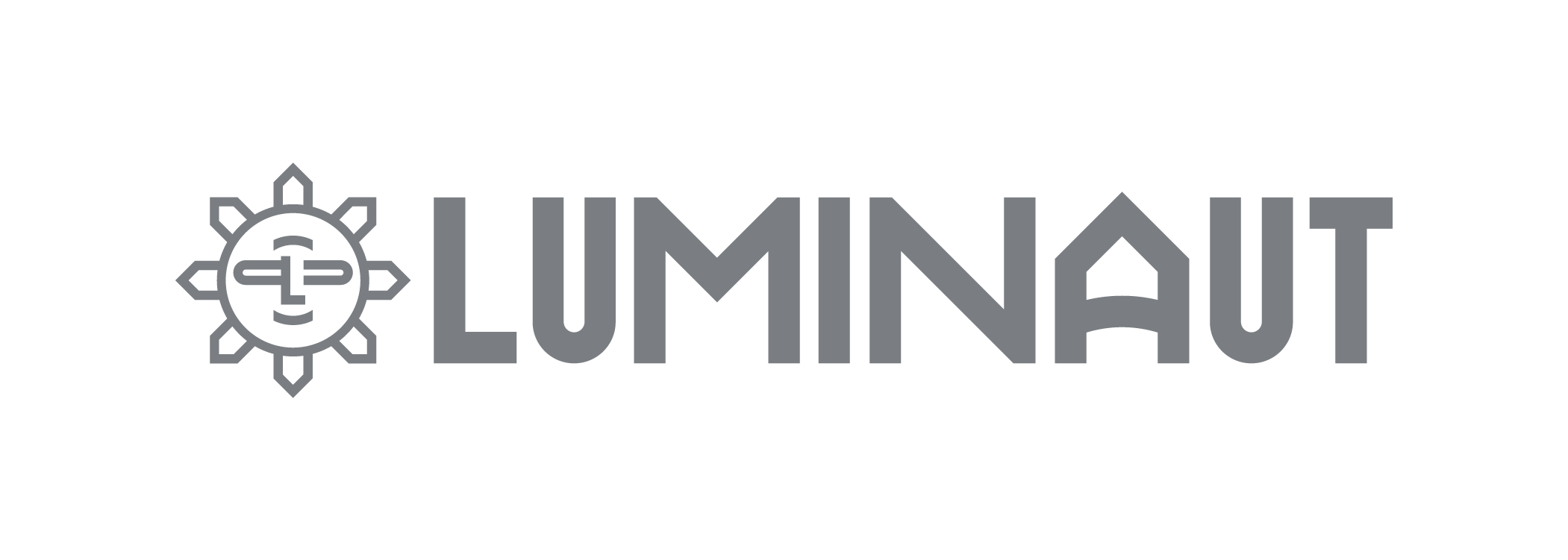 Luminaut Small Sun Logotype Horizontal PMS Cool Gray 11 U-01 Luminaut Small Sun Logotype Horizontal PMS Cool Gray 11 U-01
